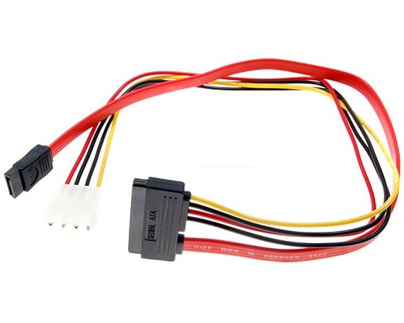 Cable Alimentacin Molex+Sata/Sata