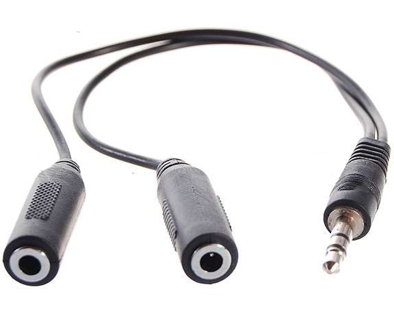 Cable Audio Macho/Hembra 2 Jack 3.5mm